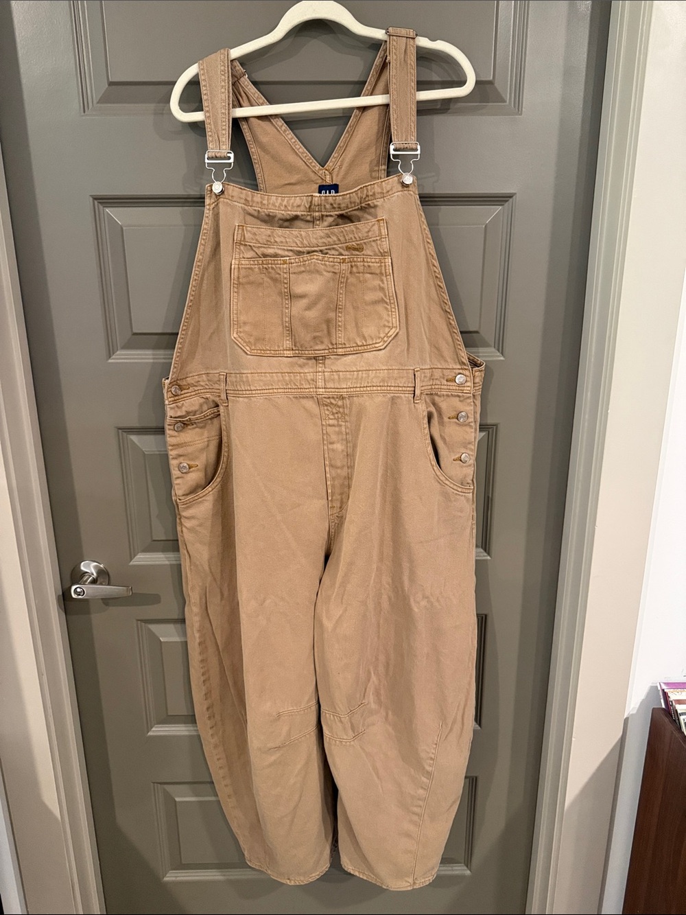 GAP Tan Cotton Overalls Jumpsuit